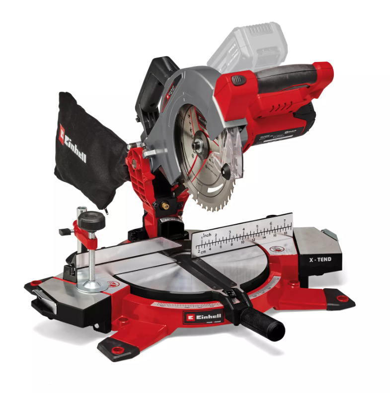 Akumuliatorinės skersinio pjovimo staklės EINHELL TE-MS 18/210 Li-Solo, 18 V, 210 x 30 mm,be akumul.-0