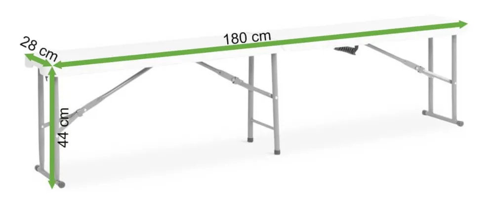Sulankstomas lauko suolas CATERING, 180 cm - 8