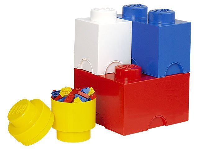 Daiktadėžių rinkinys LEGO BRICK CLASSIC, įv. spalvų, 4 vnt.