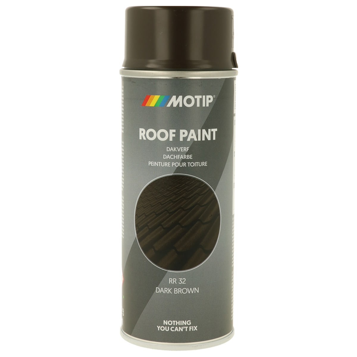 Purškiami dažai stogų dangai MOTIP, RR23, Dark grey, matiniai, 400