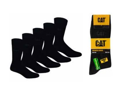 Vyriškos kojinės CAT, AV227 juodos sp. 43/46, dydžio 5 poros-0