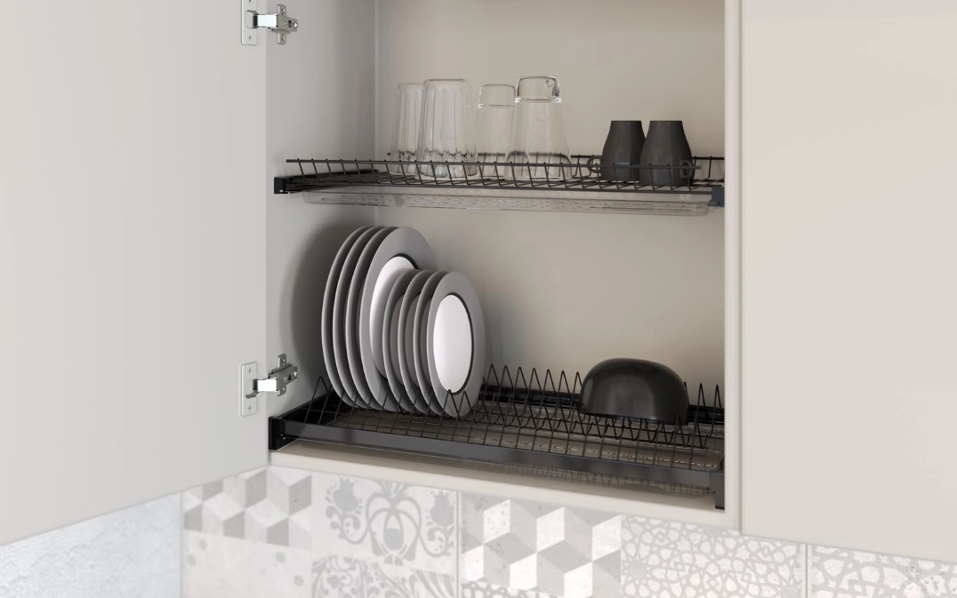 Indų dżiovyklė su rėmeliu 560 x 300 mm, juodos matinės sp.-1
