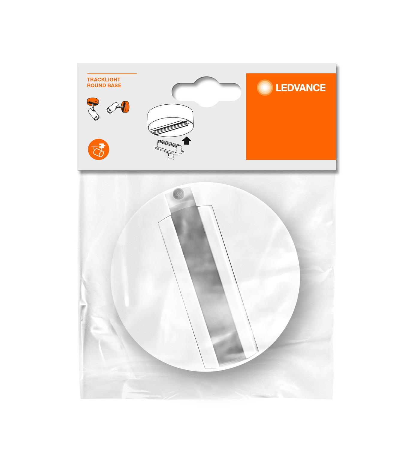 Paviršinio montavimo bazė LEDVANCE TRACKLIGHT ROUND BASE, apvali, balta, ø10x3,2cm - 3