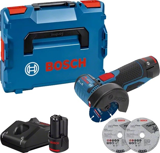 Akumuliatorinis kampinis šlifuoklis BOSCH PRO GWS 12V-76, 12 V (2x3,0 Ah akum.) - 1