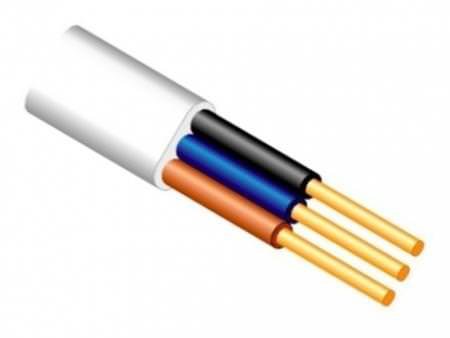 Instaliacinis kabelis BVV-P, 3 x 1,5 mm, 25 m, baltos sp.