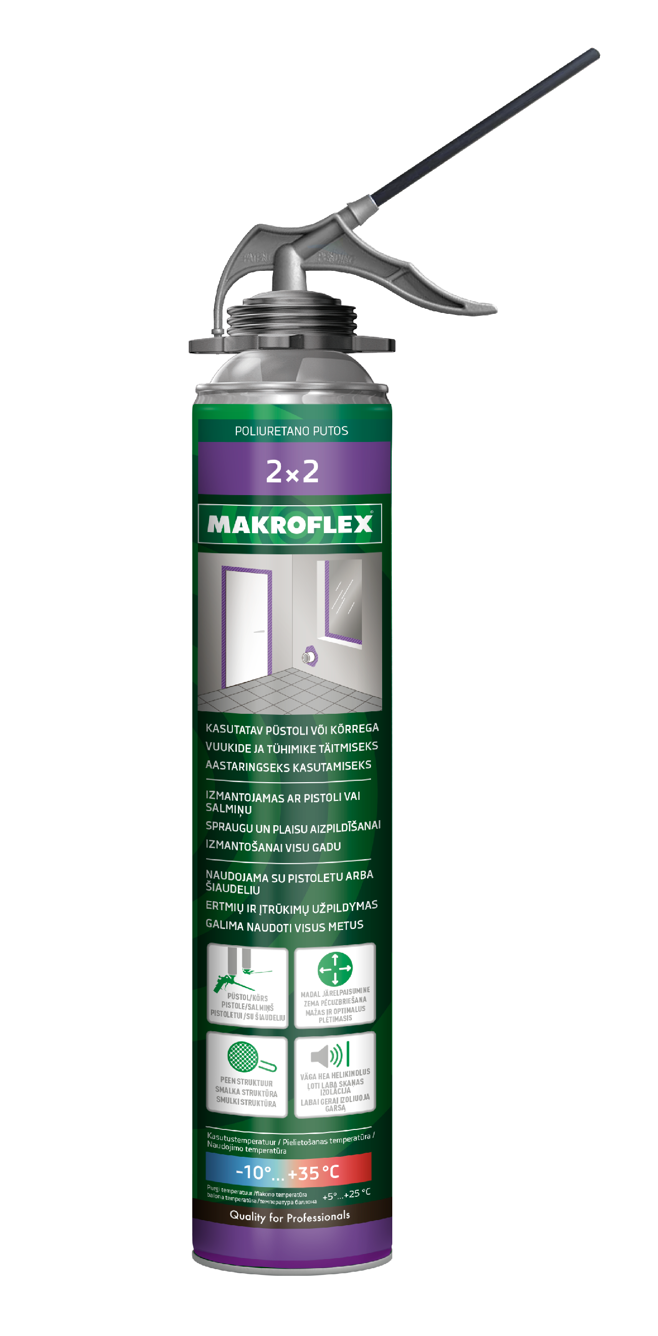 Universalios sandarinimo putos MAKROFLEX 2x2, 750 ml