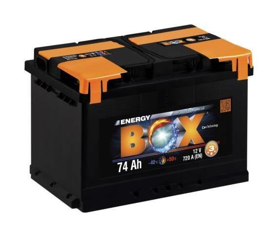 Akumuliatorius ENERGY BOX, 74 Ah, 720 A EN, 278 x 175 x 190 mm