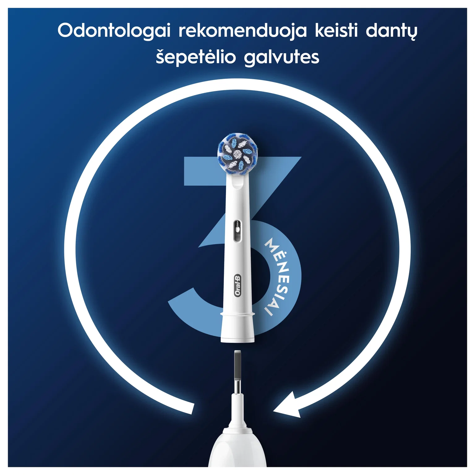 Standartinės dantų šepetėlio galvutės Oral-B EB60X-4 Sensitive Clean Pro, 4 vnt. - 4