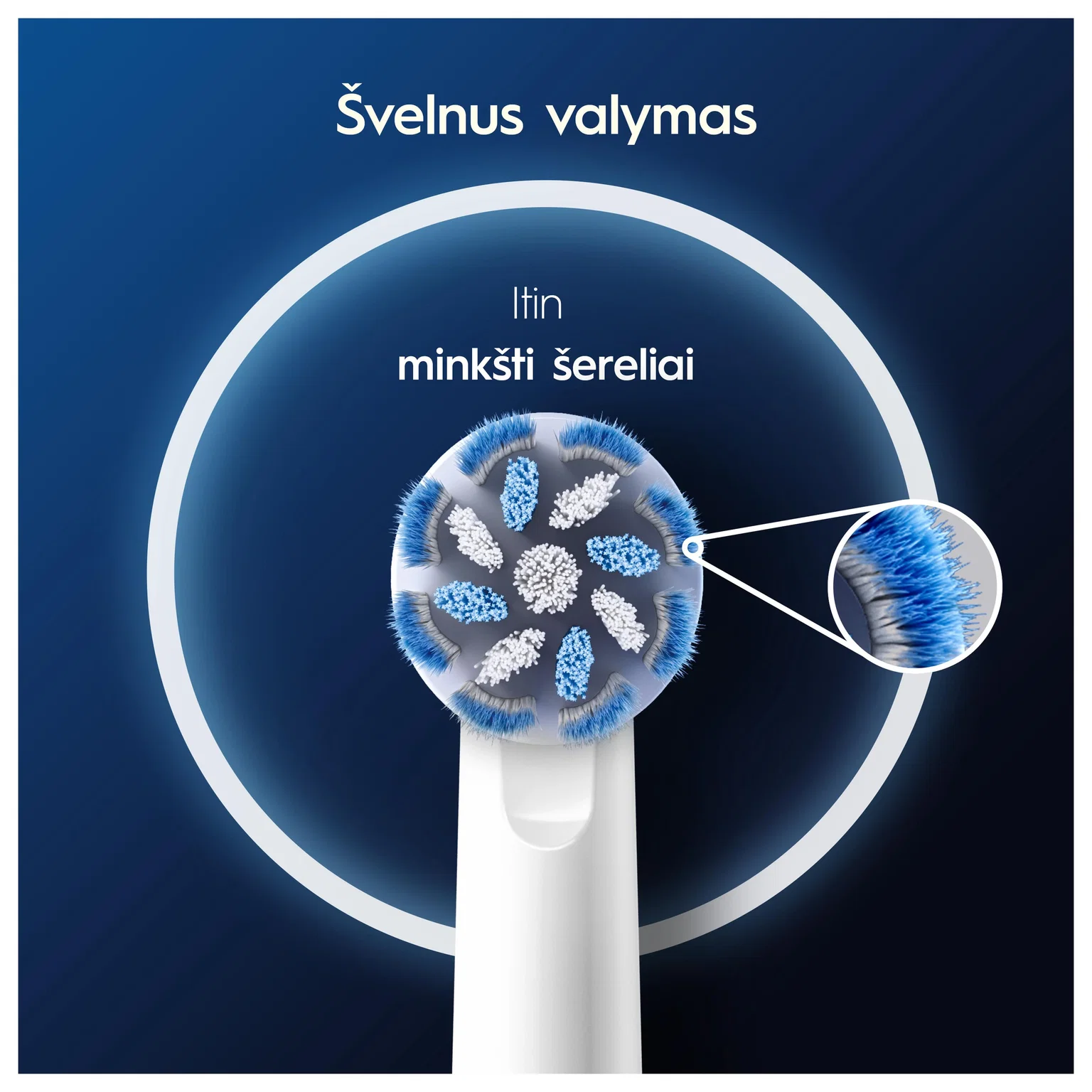 Standartinės dantų šepetėlio galvutės Oral-B EB60X-4 Sensitive Clean Pro, 4 vnt. - 5
