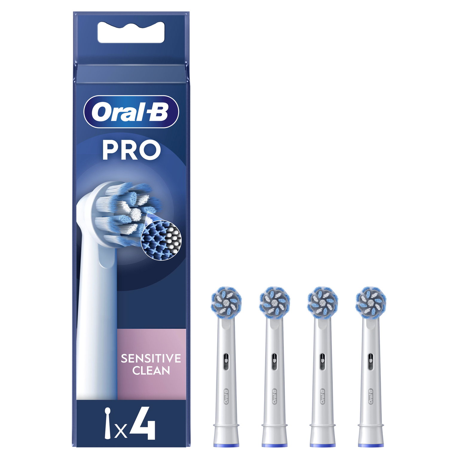 Standartinės dantų šepetėlio galvutės Oral-B EB60X-4 Sensitive Clean Pro, 4 vnt.-0