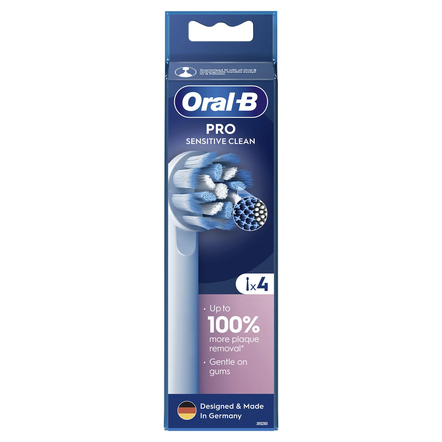Standartinės dantų šepetėlio galvutės Oral-B EB60X-4 Sensitive Clean Pro, 4 vnt.-1