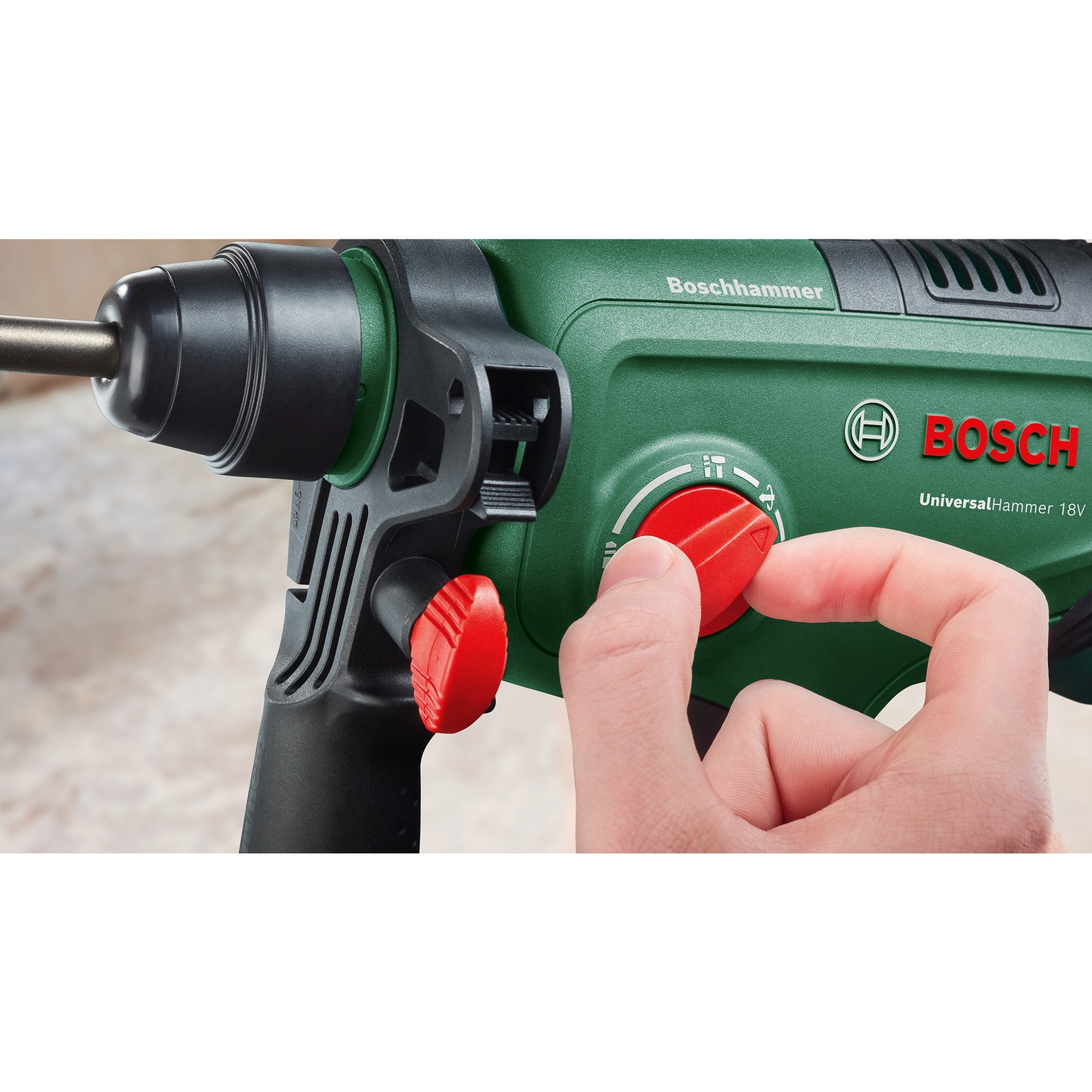 Akumuliatorinis perforatorius BOSCH UniversalHammer Solo, 18 V, 2 J, SDS-plus, be akumuliatoriaus - 4
