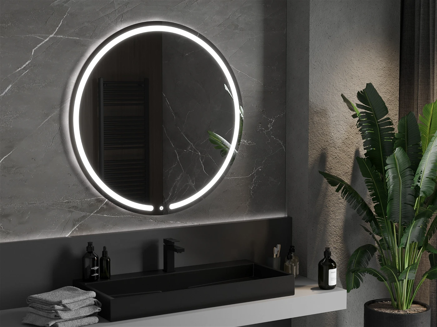 Vonios veidrodis Mexen Rose su LED apšvietimu ir šildymo kilimėliu, 100 cm - 2