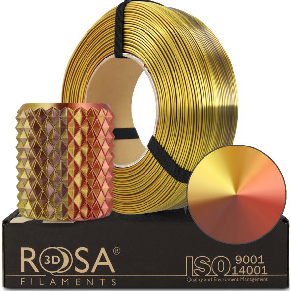 3D plastikas Rosa3D PLA TREASURE, 1 kg, 1.75 mm, aukso/vario/bronzos sp.-0