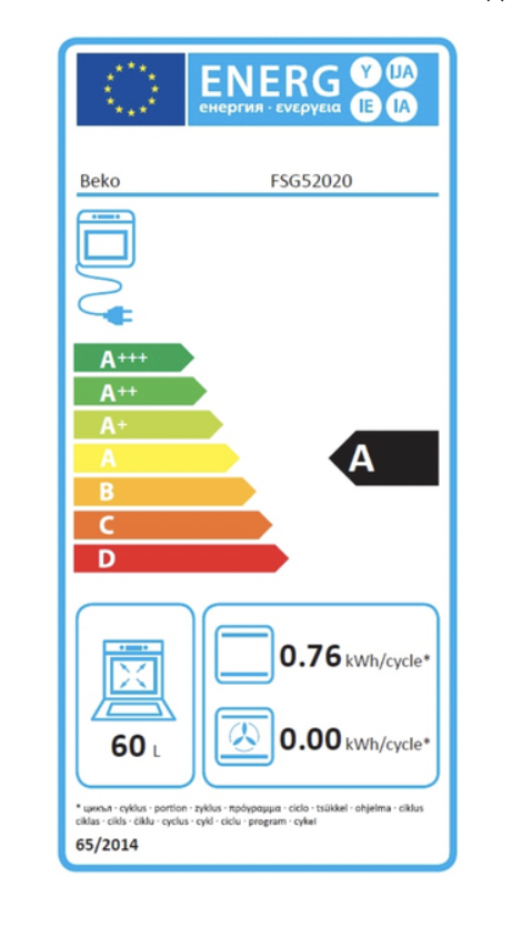 Dujinė viryklė su dujine orkaite Beko FSG52020FX - 2