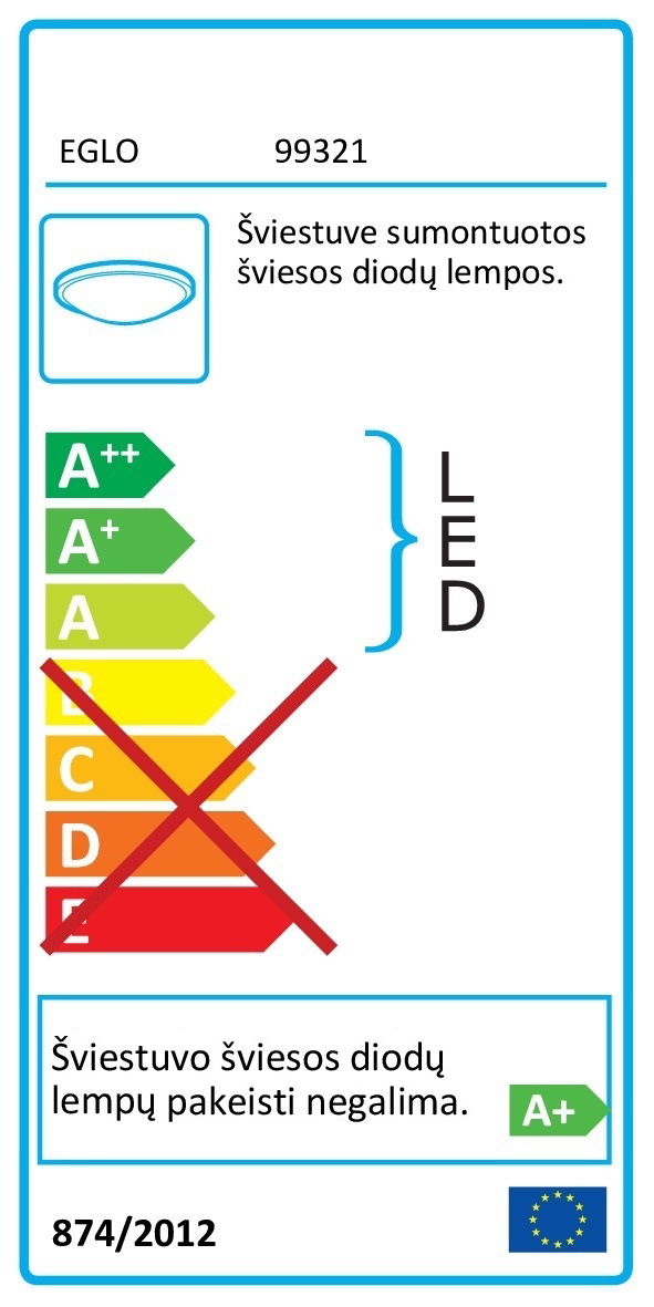 Lubinis LED šviestuvas EGLO RONCADE 1, 21 W-1