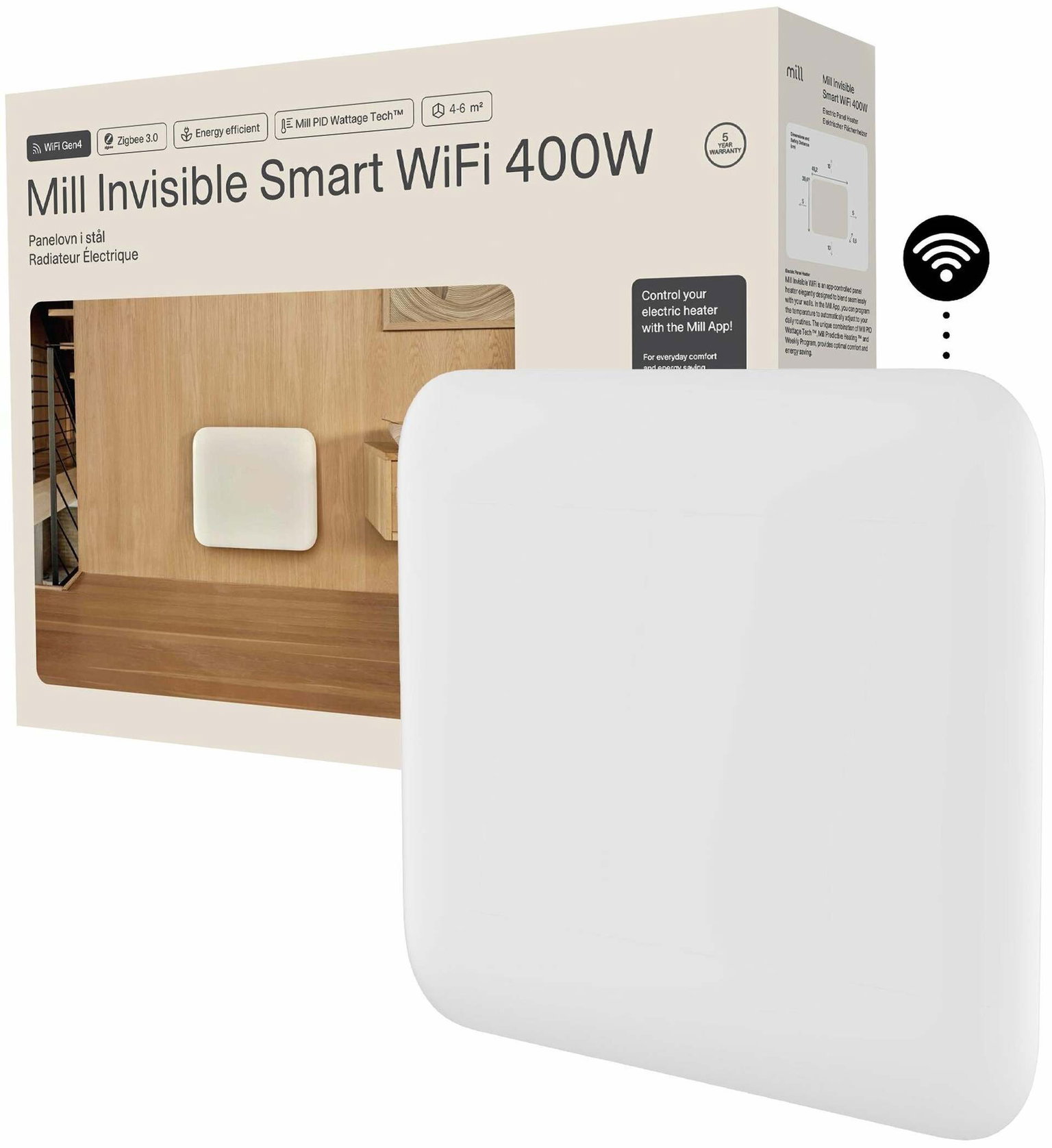 Elektrinis konvekcinis šildytuvas Mill PA400WIFI4, 400W-0