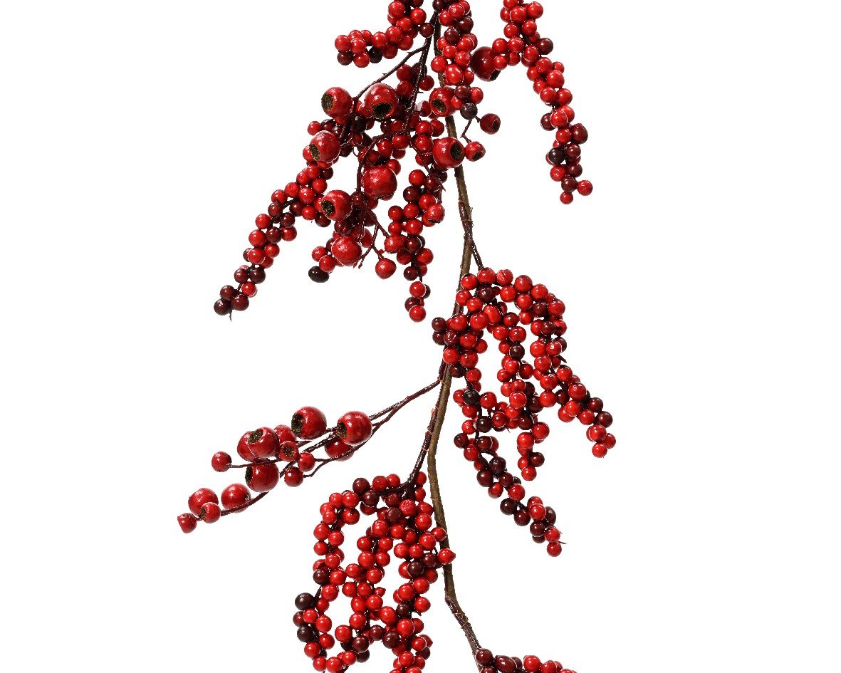 Girlianda EVERLANDS Garland Berries, raudonos sp., 3 x 10 x 130 cm