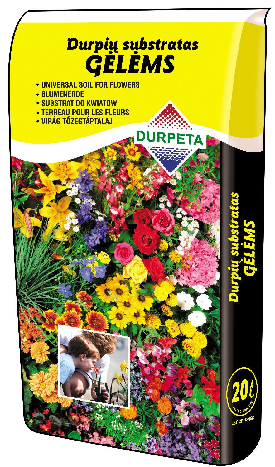 Gėlių durpių substratas DURPETA, 20 l-0