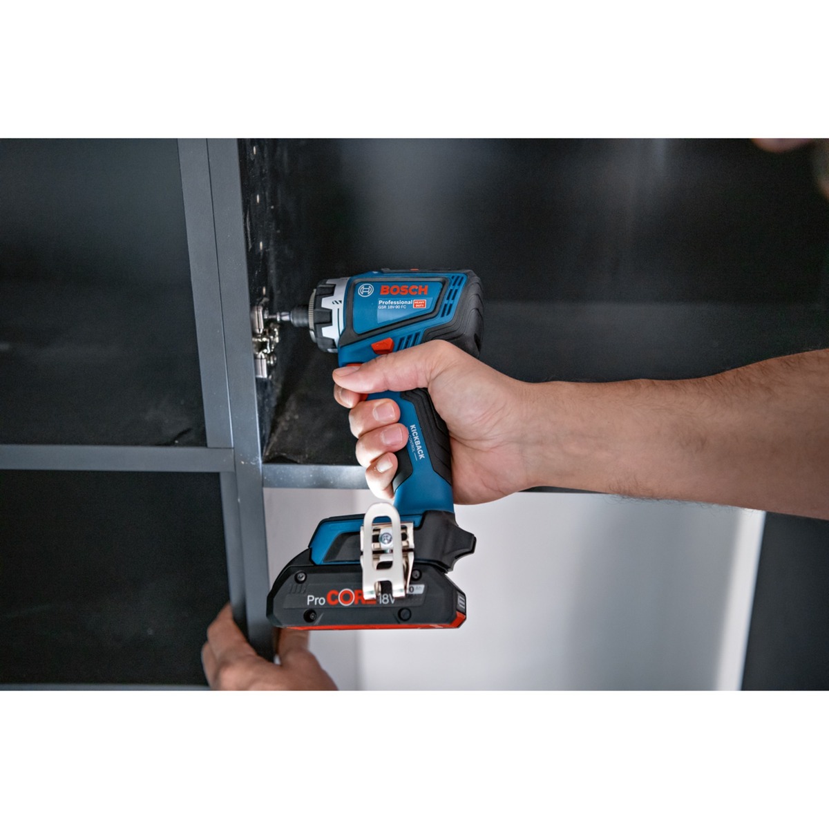 Akumuliatorinis suktuvas-gręžtuvas BOSCH PRO GSR 18V-90 FC (be akumuliatoriaus ir pakrovėjo) - 3