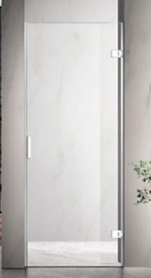 Dušo durys WM6211-L 90x195 cm, pilkos