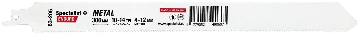 Tiesinio pjūklo pjūklelis SPECIALIST+, 300 mm, 10-14 TPI, HSS, metalui-0