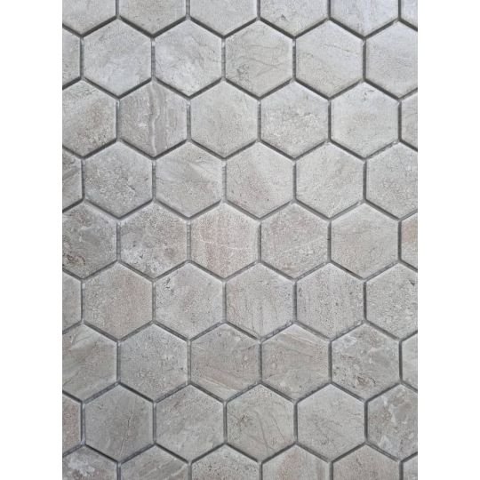 Akmens masės mozaika HEXAGON STONE MAT, 28,1 x 32,5 cm