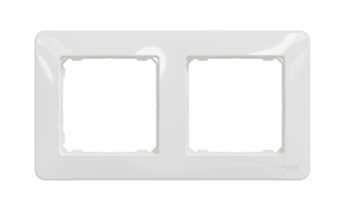 Dvivietis rėmelis SCHNEIDER Sedna Design, baltas; SDD311802-0
