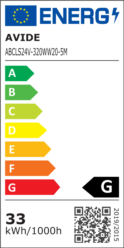 LED juostos komplektas AVIDE, IP20, 33W, 3000K,  1579 lm,  COB, 24V, su pultu, 5m - 6