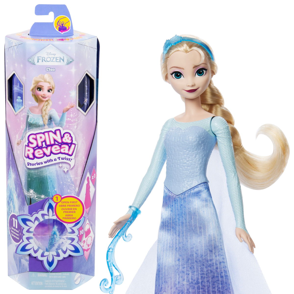 Lėlės Elzos siurprizų rinkinys DISNEY FROZEN SPIN AND REVEAL-0