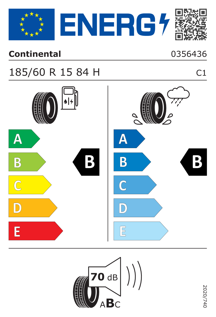Continental ContiEcoContact 5 185/60 R15 84 H - 2