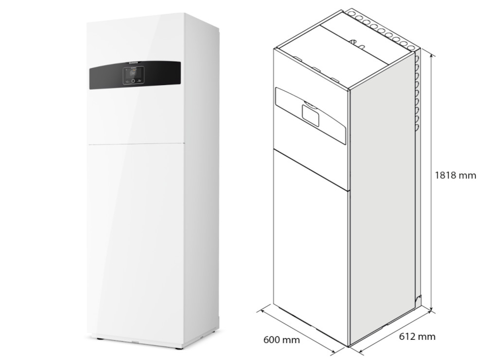 Šilumos siurblys Oras-Vanduo Ariston Nimbus R32, Compact, 80 S Net 11.74 kW, su integruotu 177l vandens šildytuvu ir Wi-Fi - 3