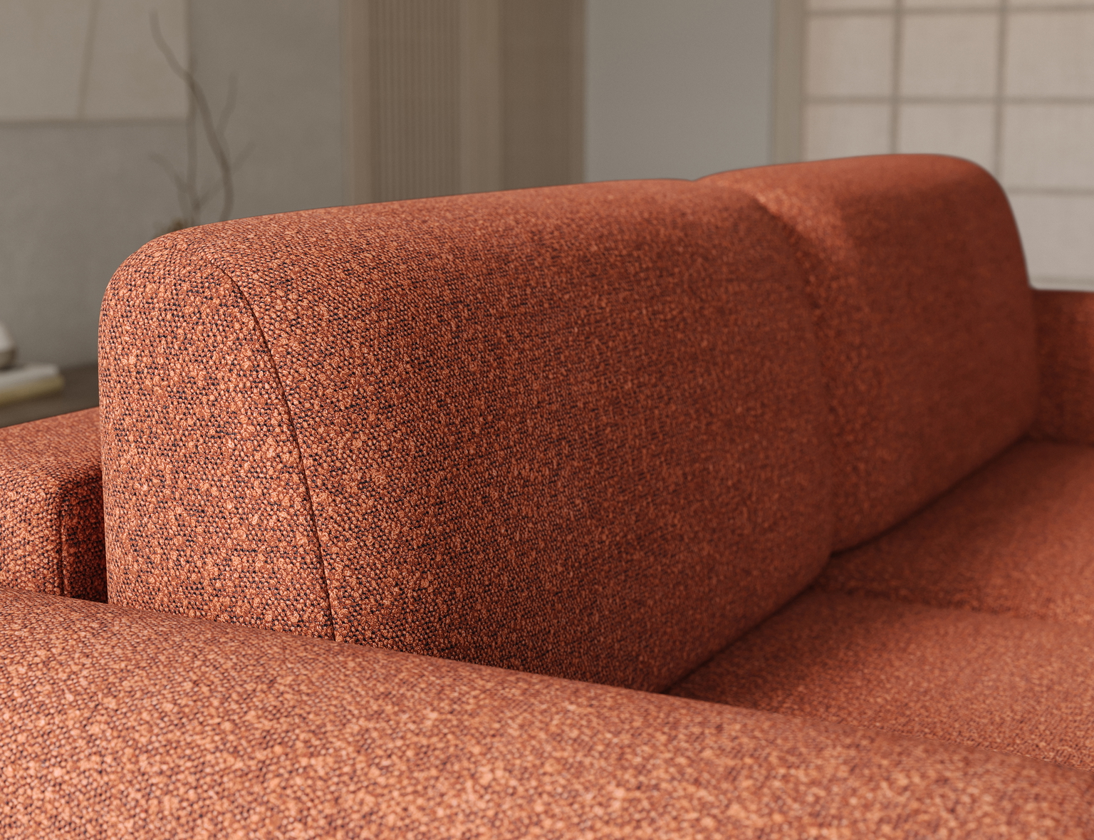 Kampinė sofa Acossta, raudona sp., kairinė, 154 x 244 cm x 95 cm - 8