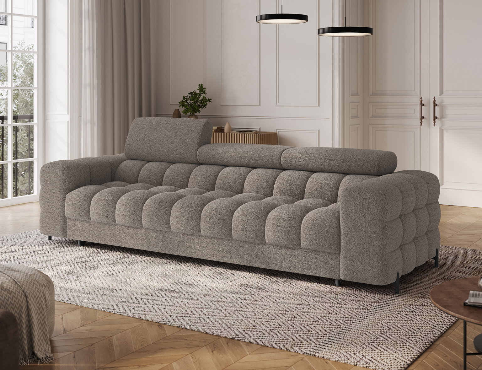 Sofa-lova Festello, ruda sp., 100 x 260 cm x 96 cm - 4