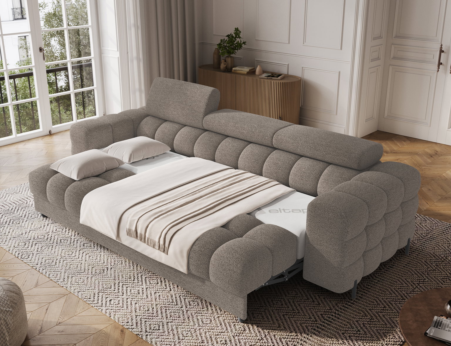 Sofa-lova Festello, ruda sp., 100 x 260 cm x 96 cm - 5