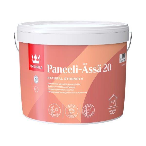 Vidaus darbų lakas TIKKURILA PANEELI-ASSA 20, pusiau matinis, EP bazė, 9 l-0