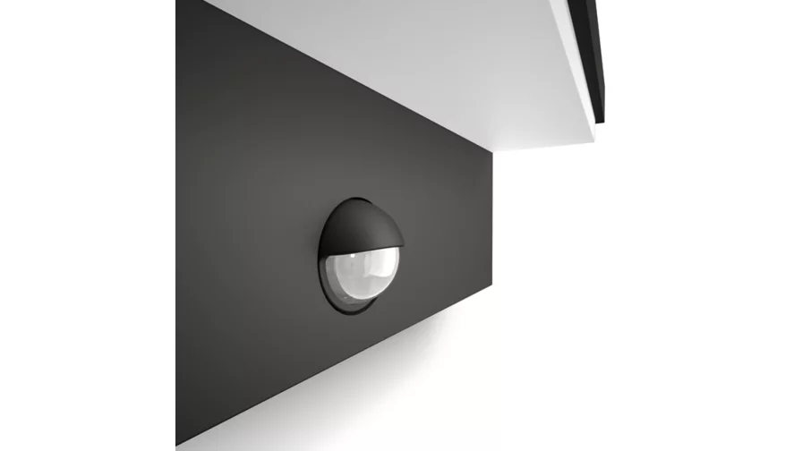 Sieninis LED lauko šviestuvas PHILIPS BUSTAN IP44 9W 2700K 1000lm jud daviklis antracitas - 4