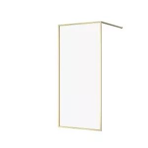 Dušo sienelė CERSANIT WALK-IN ROYAL, skaidrus stiklas, mat. aukso rėmas, 100 x 200 cm-0