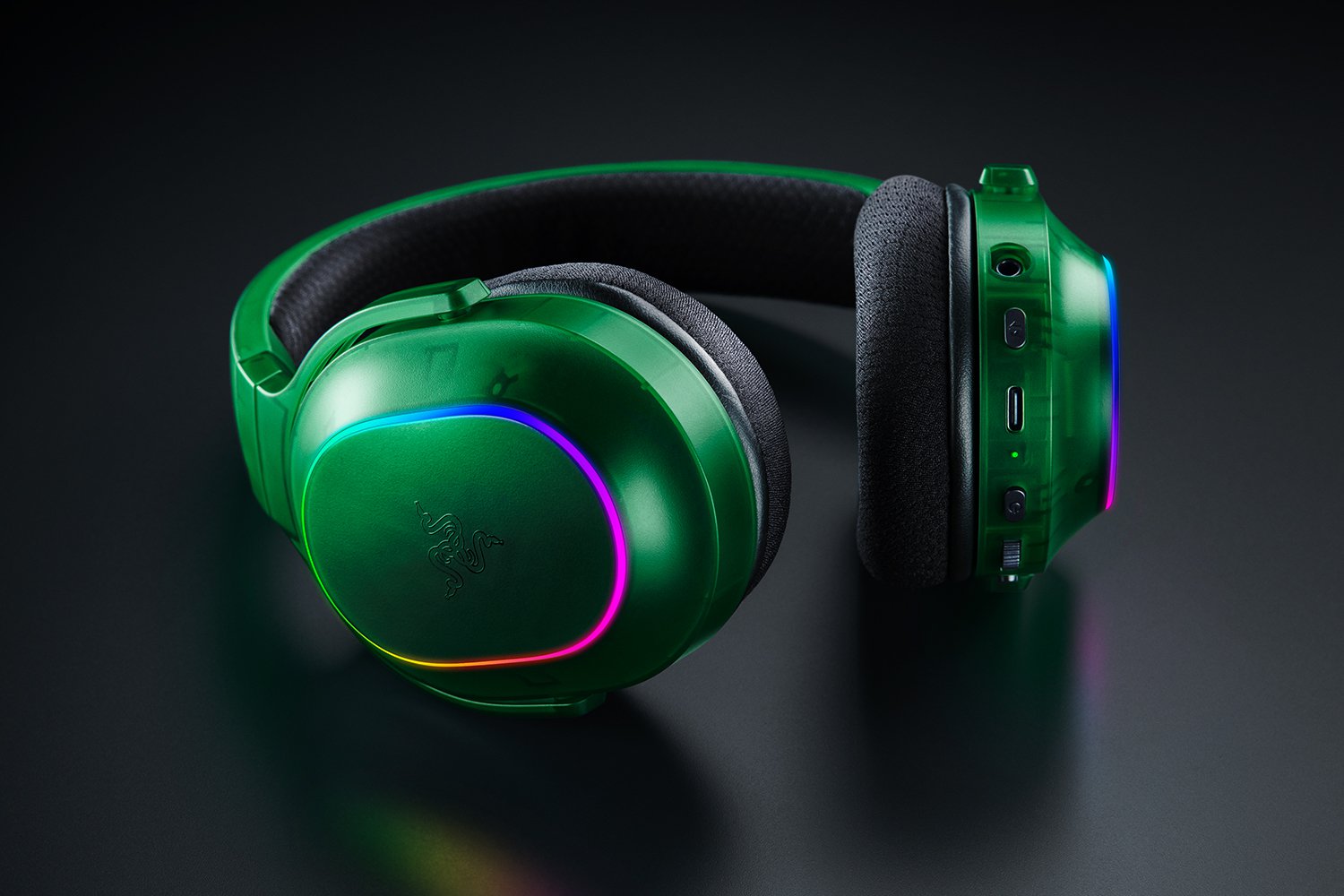 Belaidės ausinės Razer Barracuda X Chroma, žalios sp. - 6
