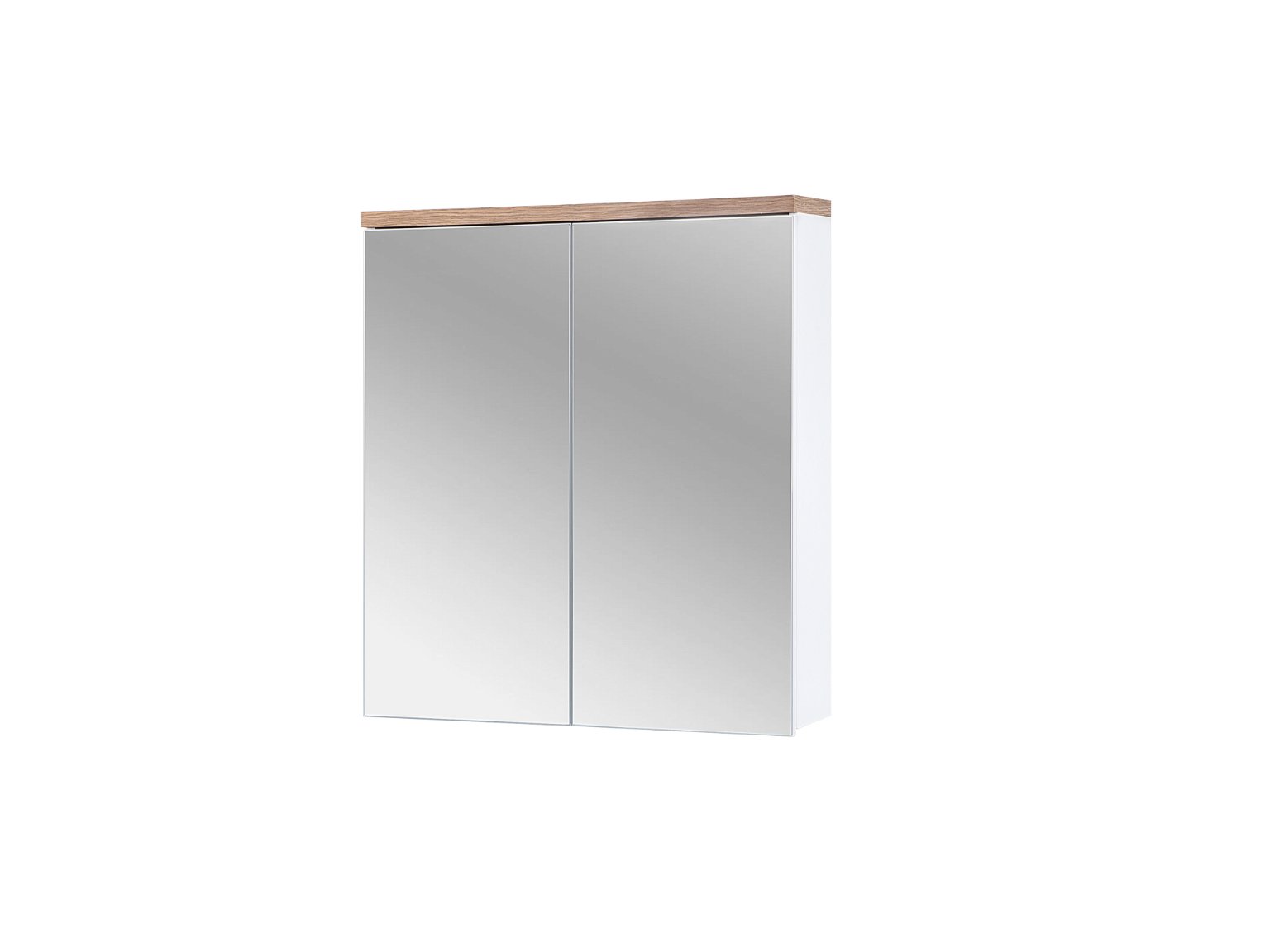 Vonios spintelė su veidrodžiu COMAD BALI GRAFIT 840, ąžuolo/balta