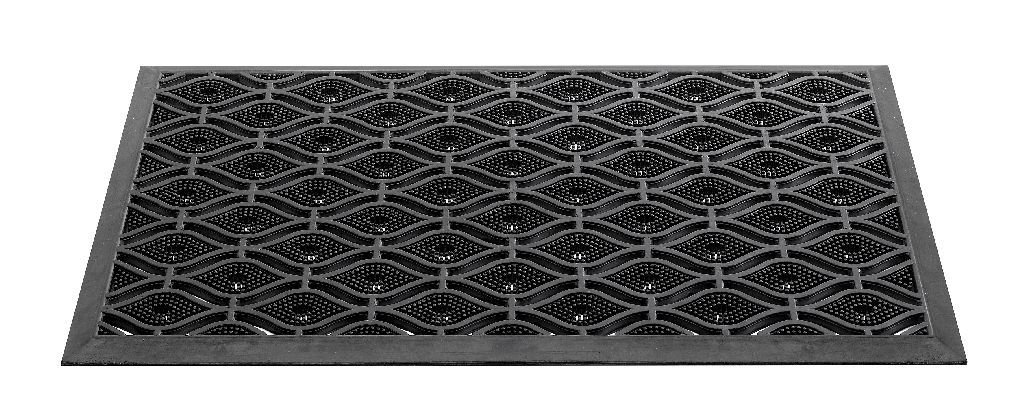 Guminis durų kilimėlis ARMADA 345, juodos sp., 45 x 75 cm, 100% gumos