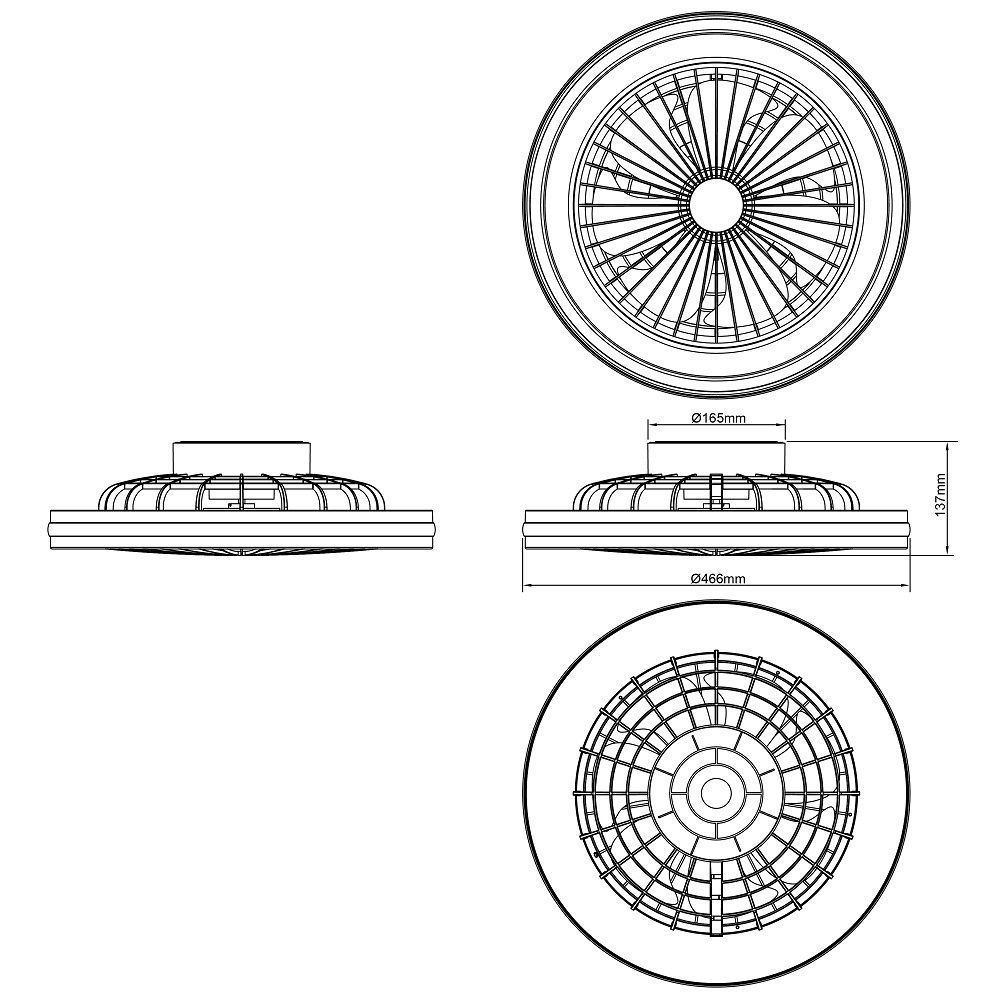 LED šviestuvas-ventiliatorius BRILLIANT PALMERO,40W,2700-6500K,5000lm,RGB,Ø47cm,su pultu - 4