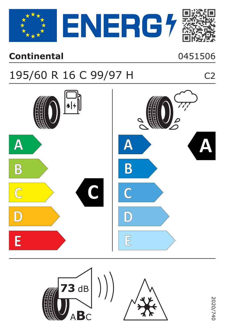 Continental VanContact 4Season 195/60 R16 99 H-1