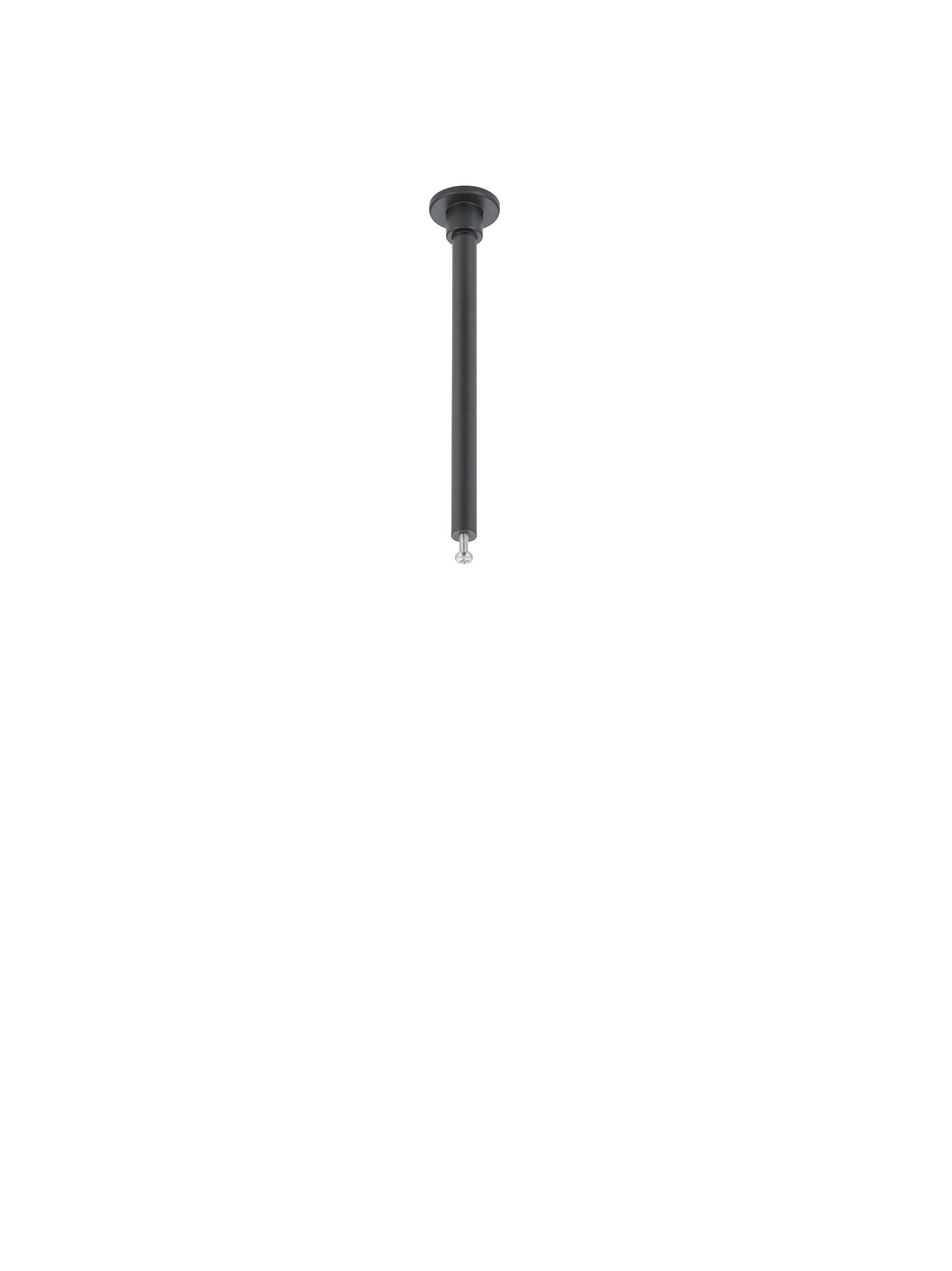 Bėgelio paviršinio montavimo strypas TRIO DUOline 2F, matinės juodos spalvos, 12 cm
