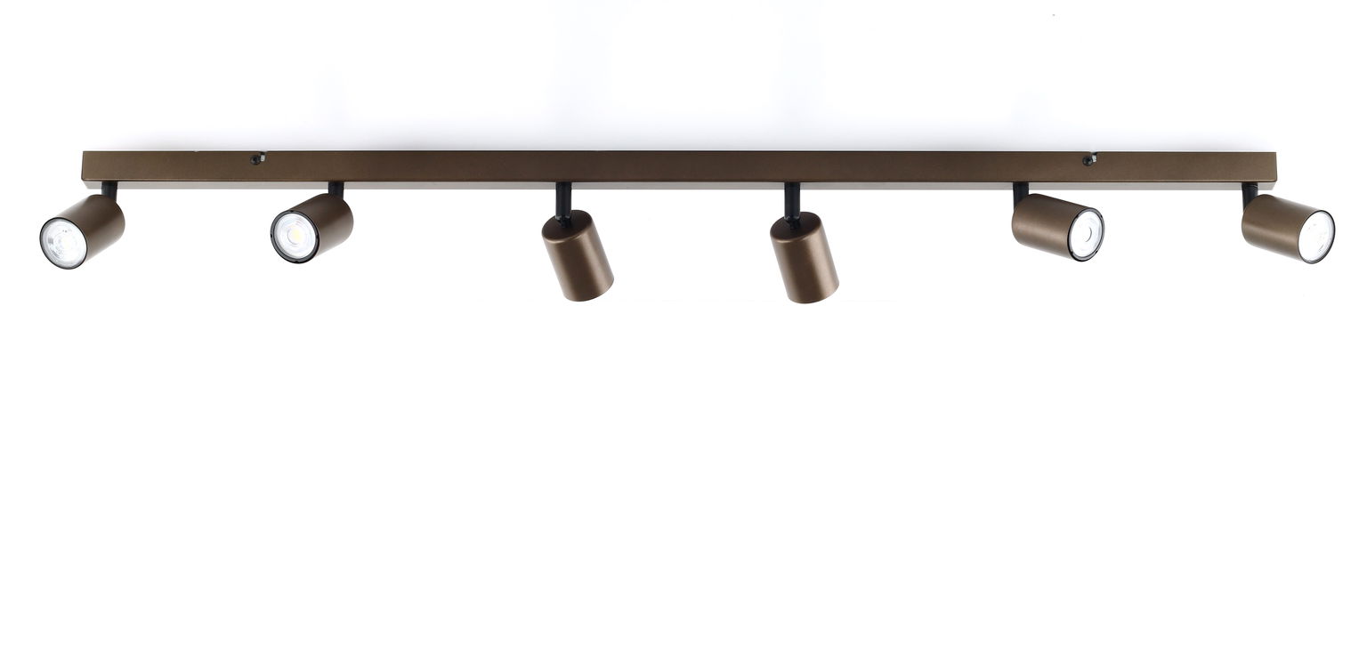 Kryptinis šviestuvas TK LIGHTING TOP BROWN 6, 6 x GU10 max 10W-0