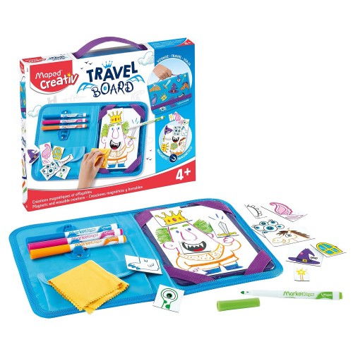 Piešimo rinkinys su magnetine lenta MAPED Creativ Travel Board Knights and Princesses-0