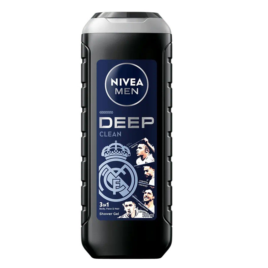 Giliai valanti dušo želė Nivea Men Deep Clean, 500 ml