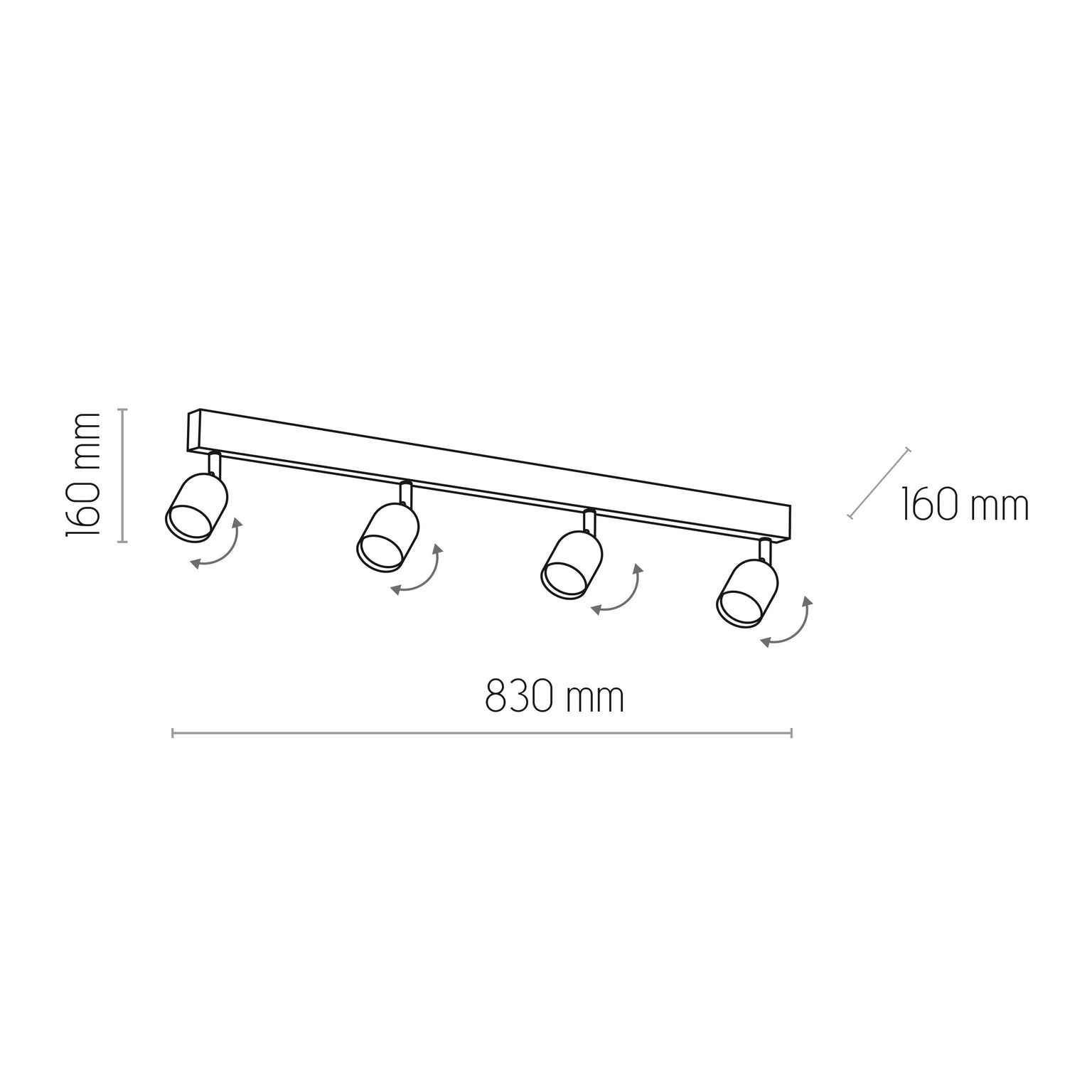 Lubinis šviestuvas TK LIGHTING TOP 4, GU10  LED 10W-2