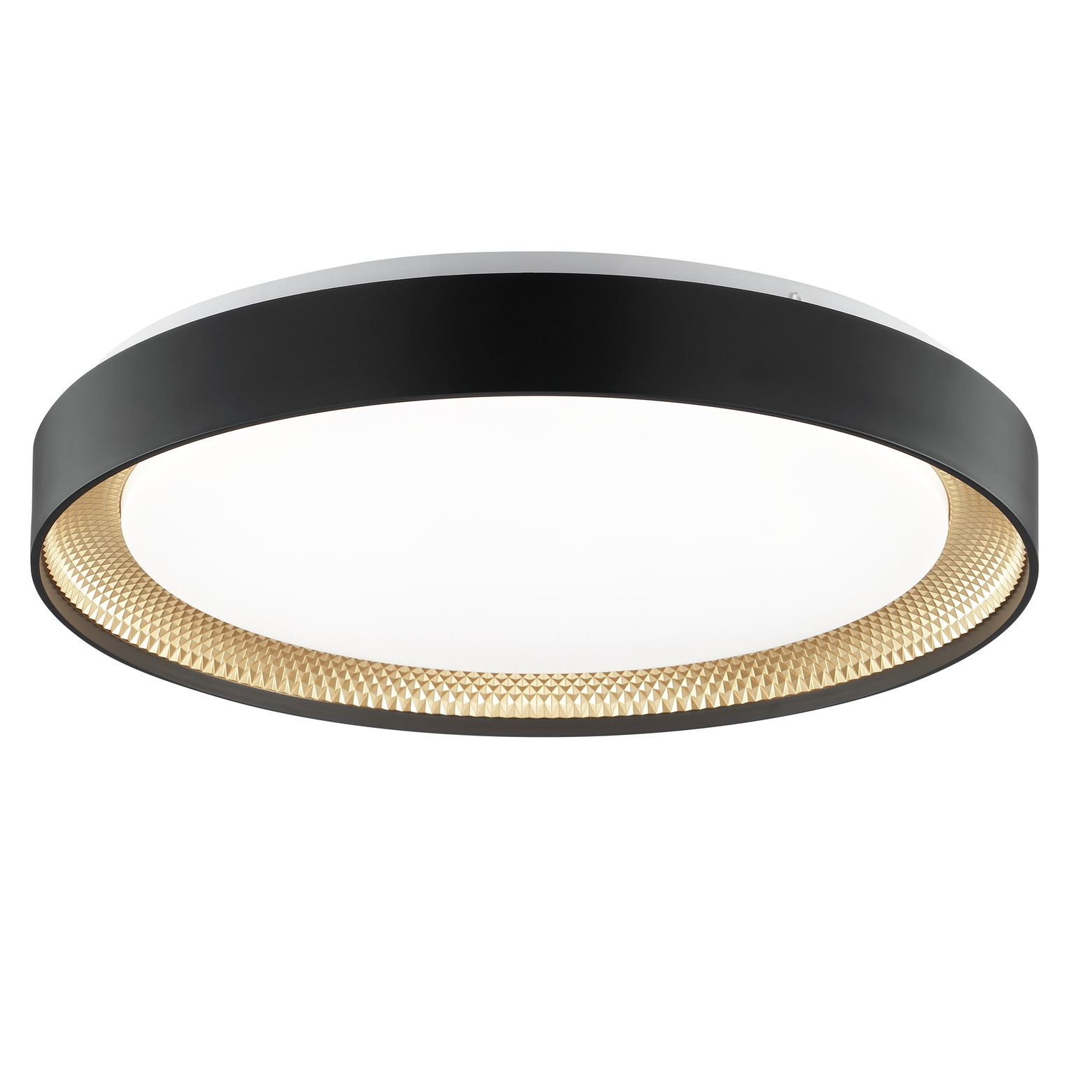 Lubinis LED šviestuvas BRILLIANT WALDO, 36W, CCT 3000-6500K, 4300lm juodos/aukso sp ø48,5cm su pultu-0
