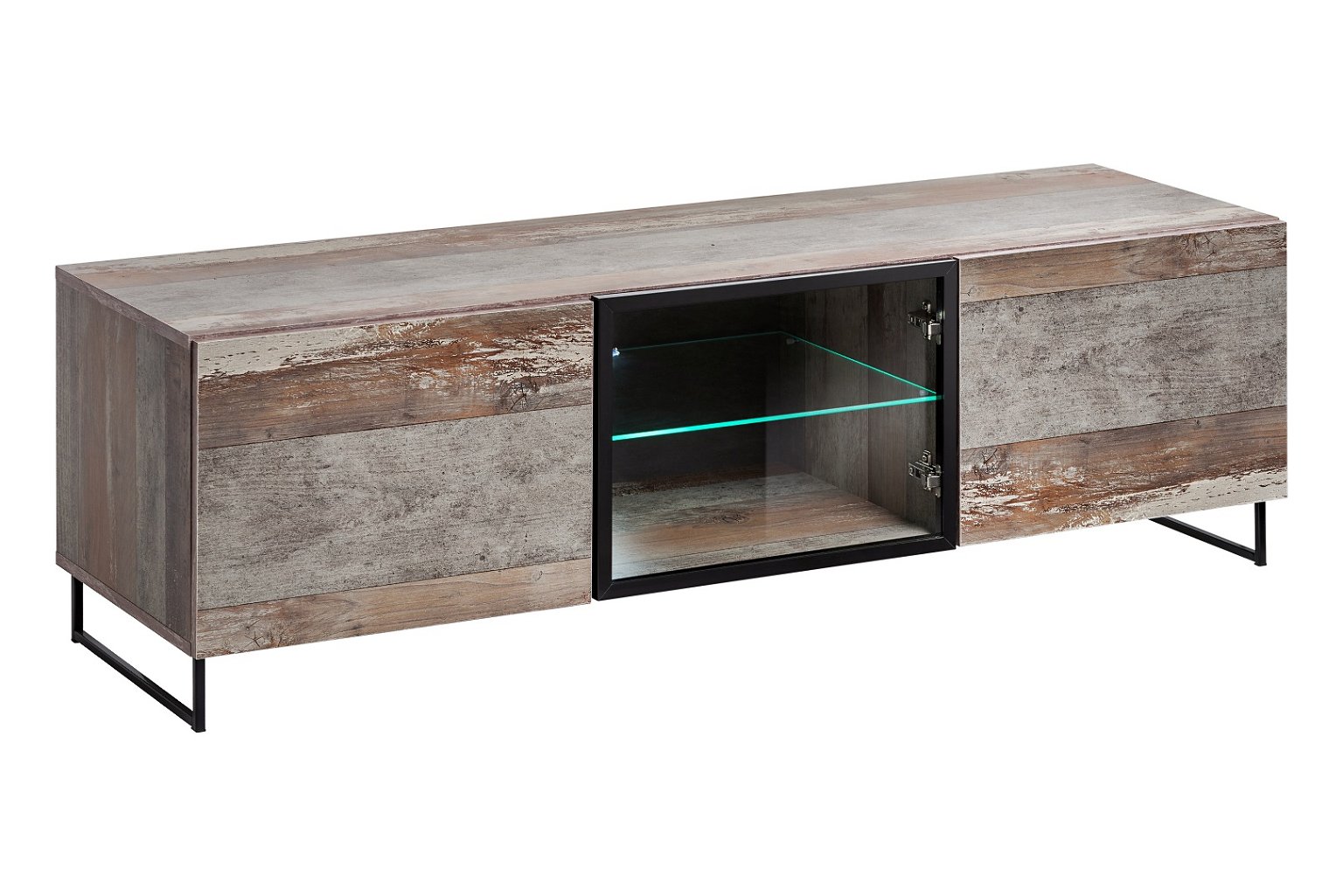 TV staliukas Plank su LED apšvietimu, ąžuolo